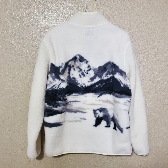 NWT Men's Old Navy Polar Bear Sherpa Fleece Quarter Zip Sweater Pullover Jacket - Picture 6 of 15